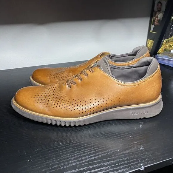 Cole Haan ZeroGrand 2.0 C25351 Mens Shoes size 11 Brown Oxford Lined Laser