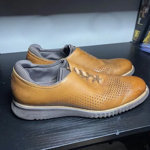 Cole Haan ZeroGrand 2.0 C25351 Mens Shoes size 11 Brown Oxford Lined Laser