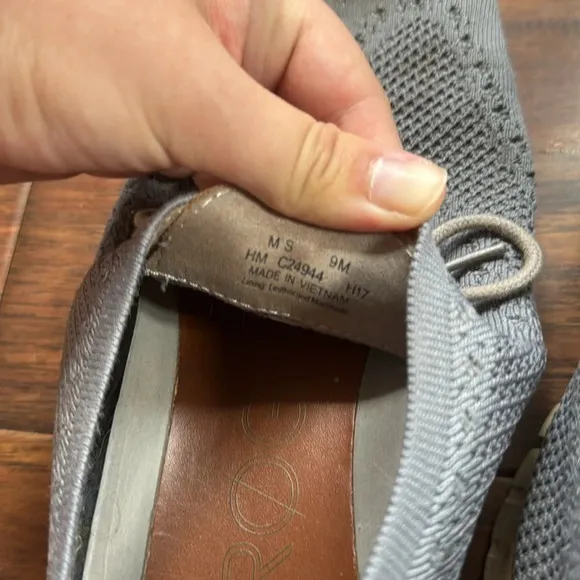 Cole Haan Zerogrand Stitchelite Oxford Shoe Size 9 Grey