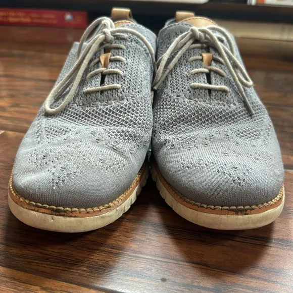 Cole Haan Zerogrand Stitchelite Oxford Shoe Size 9 Grey