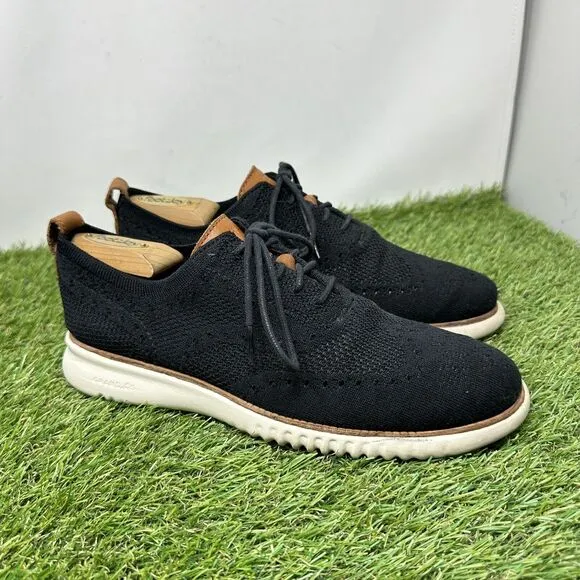 Cole Haan Zerogrand Stitchlite Black Oxford Shoes C27568 Mens Size 8 M