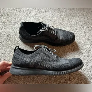 Cole Haan ZeroGrand Stitchlite Sz 11 Shoes Wingtip Oxford 2.0 Black Gray C27563