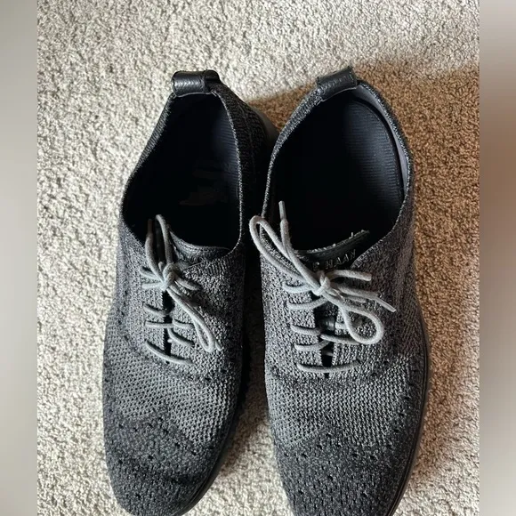 Cole Haan ZeroGrand Stitchlite Sz 11 Shoes Wingtip Oxford 2.0 Black Gray C27563