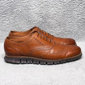 Cole Haan Zerogrand Wingtip Oxford Mens Size 10.5 Oxford Shoes British Tan Java
