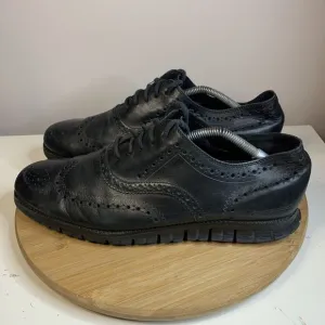 Cole Haan Zerogrand Wingtip Oxford Shoes Black Leather C20719 Mens Size 11 W