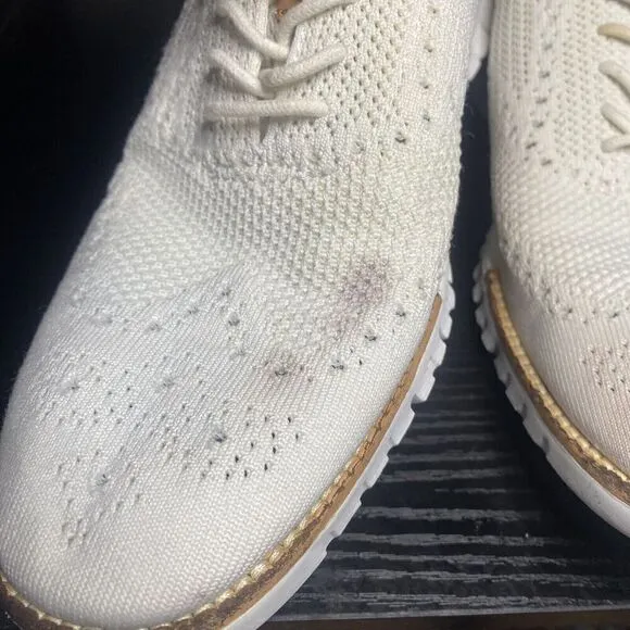 Cole Haan ZeroGrand Wingtip Oxford Stitchlite White Knit Size 9.5  Mens Shoes