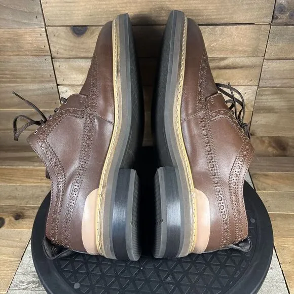 Cole Haan Mens Size US 8 Wide Davidson Grand Wingtip Oxford Brown Leather Shoes