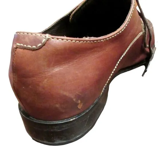 Cole Haan Mens Brown Mahogany Leather Lace-Up Oxford Tie Shoes Sz 9.5M
