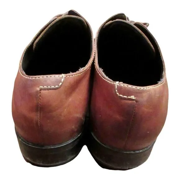 Cole Haan Mens Brown Mahogany Leather Lace-Up Oxford Tie Shoes Sz 9.5M