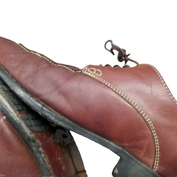 Cole Haan Mens Brown Mahogany Leather Lace-Up Oxford Tie Shoes Sz 9.5M