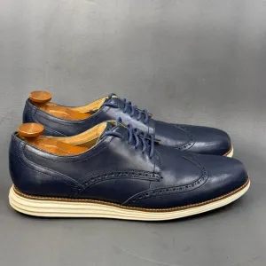 Cole Haan Men's Original Grand Wingtip Oxford blue leather shoes size 12