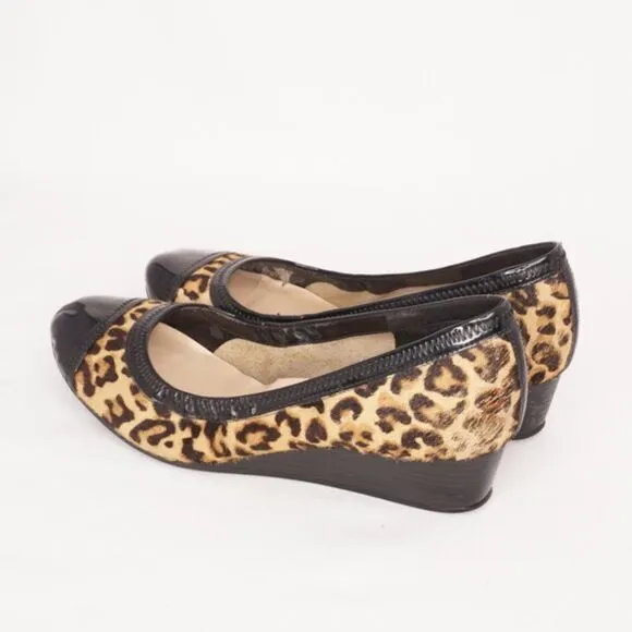 Cole Haan Elsie Cap Toe Wedges, Genuine Calf Hair