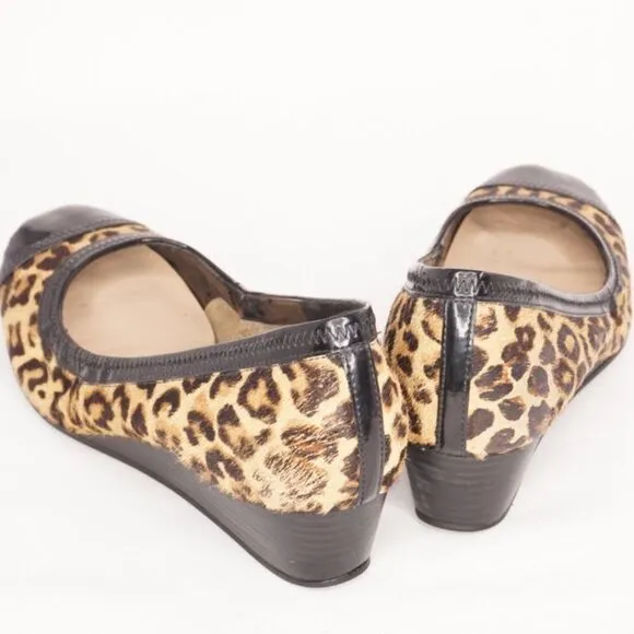 Cole Haan Elsie Cap Toe Wedges, Genuine Calf Hair