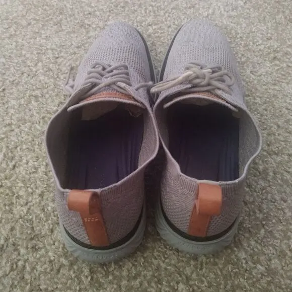 Cole Haan Men's Grand Evolution Gray Stitchlite Wingtip Oxford Shoes Size 9.5