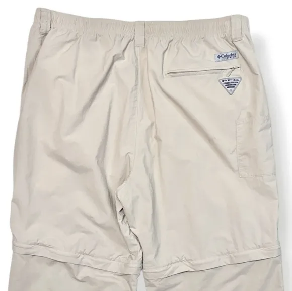 COLUMBIA Tan Backcast Convertible Pants XL Inseam 30”