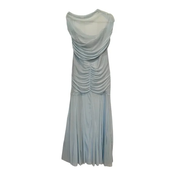 COMMENSE OFF THE SHOULDER RUCHED DRESS, pale blue XL • New With Tags