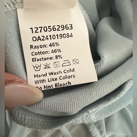 COMMENSE OFF THE SHOULDER RUCHED DRESS, pale blue XL • New With Tags