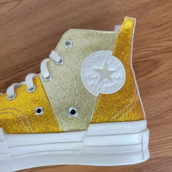 ❤️❤️Converse Chuck 70 Plus Hi Glitter Galore 6.5 Men Shoes Gold Premium A08176C