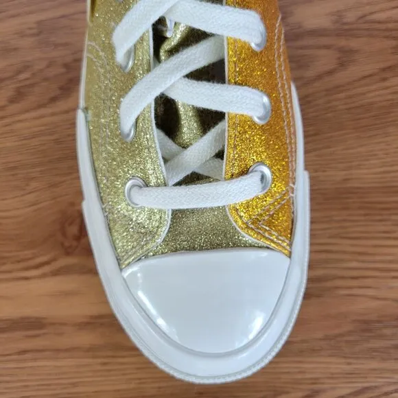 ❤️❤️Converse Chuck 70 Plus Hi Glitter Galore 6.5 Men Shoes Gold Premium A08176C