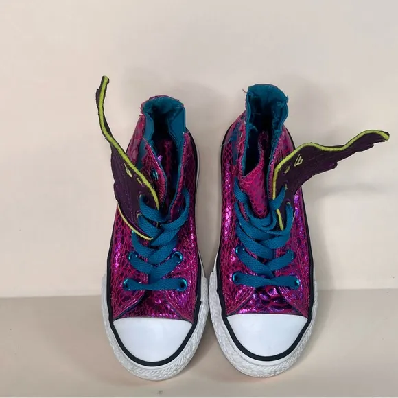 Converse Chuck Taylor All Star Cosmos Pink Boltz with Wings Youth Shoe Size 11