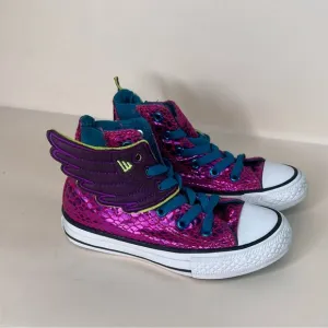 Converse Chuck Taylor All Star Cosmos Pink Boltz with Wings Youth Shoe Size 11