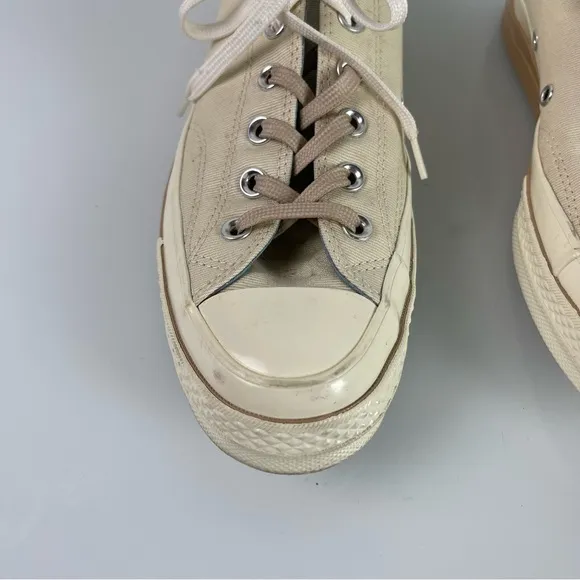 Converse Chuck Taylor Sneakers Shoes 70OX Oxford 1970s Beige‎ Cream Tan Lace Up