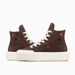 Converse CTAS Cruise Tiny Tattoos Hi Top Platform Lightweight Brown Shoe…