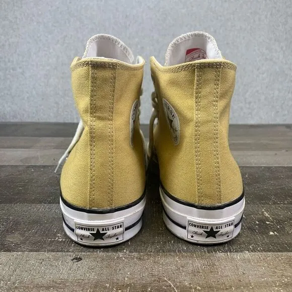 Converse Men’s Size 9.5 All Star 70 High Top Sneakers Yellow Classic Shoes Gold