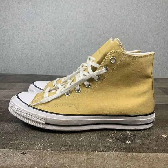 Converse Men’s Size 9.5 All Star 70 High Top Sneakers Yellow Classic Shoes Gold