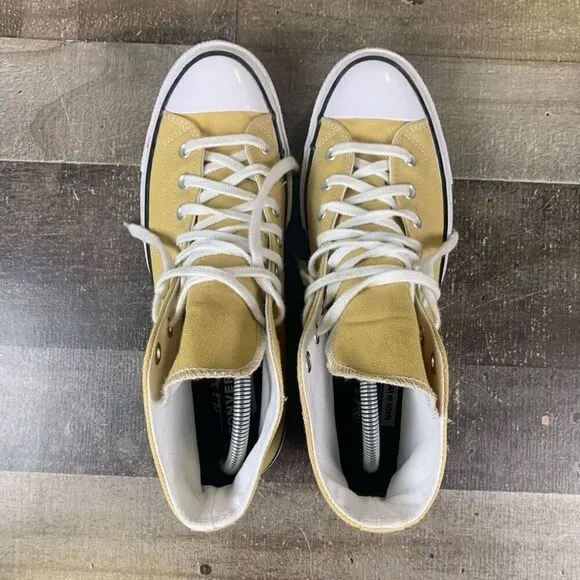 Converse Men’s Size 9.5 All Star 70 High Top Sneakers Yellow Classic Shoes Gold