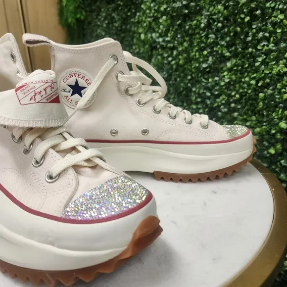 Converse RUN STAR HIKE HI Custom Swavarski Platform Sneakers
