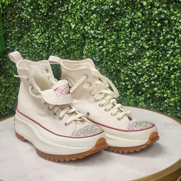 Converse RUN STAR HIKE HI Custom Swavarski Platform Sneakers