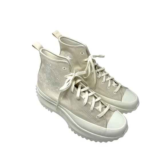 Converse Run Star Hike Platform Sneakers Men's Shoes Skate Canvas Ivory A02078C