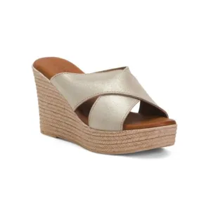 CORDANI Soft Gold Made In Spain Leather Braylin Wedges