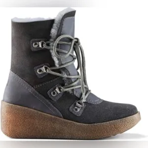 COUGAR Womens Dylan Microsuede Lace Up Wedge Boots Size 9