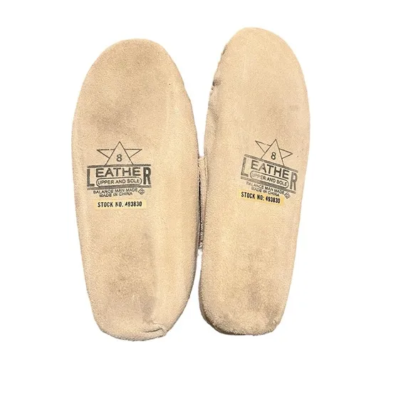 Cream Leather‎ Upper &amp; Sole Moccasins