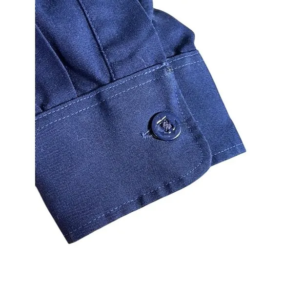Creighton Skirt Men 16.5 Blue Button Down Collar US Coast Guard Military Vintage