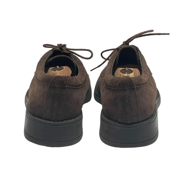 Cristian Lay  Lace Up Oxford Derby Dress Shoes  Dark Brown Suede  44 US 10 