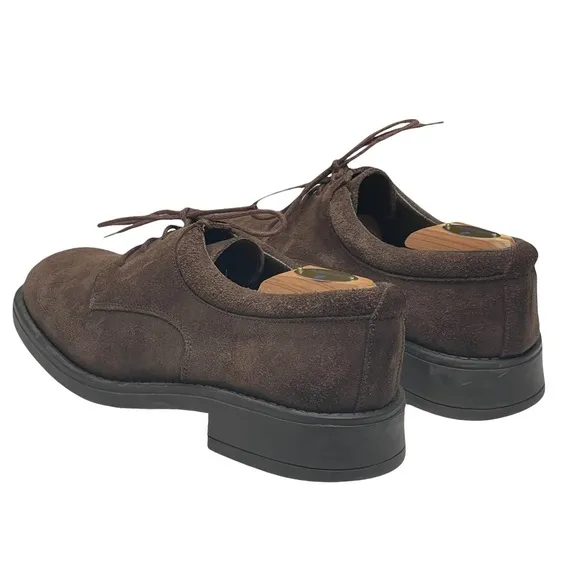 Cristian Lay  Lace Up Oxford Derby Dress Shoes  Dark Brown Suede  44 US 10 