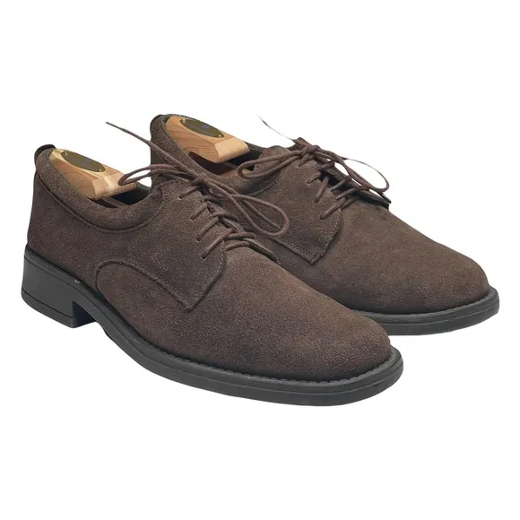 Cristian Lay  Lace Up Oxford Derby Dress Shoes  Dark Brown Suede  44 US 10 