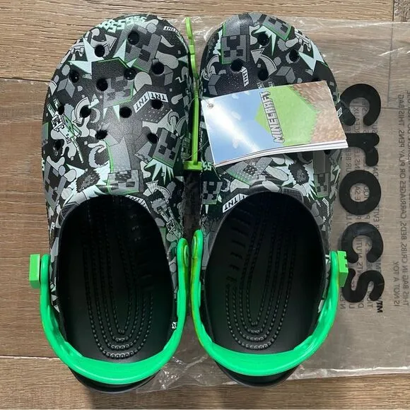 Crocs Adult Classic Minecraft Unisex Clog Shoes (Size 9 Women or 7 Men)