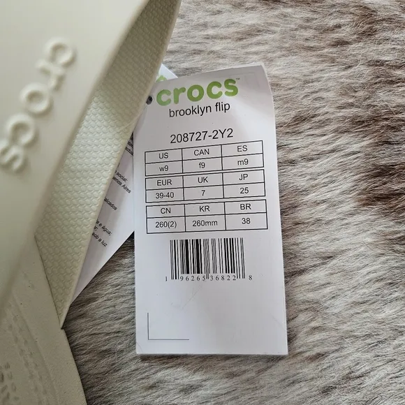 Crocs Brooklyn Women's Platform Flip Flop In Bone Neutral Size 9 NEW