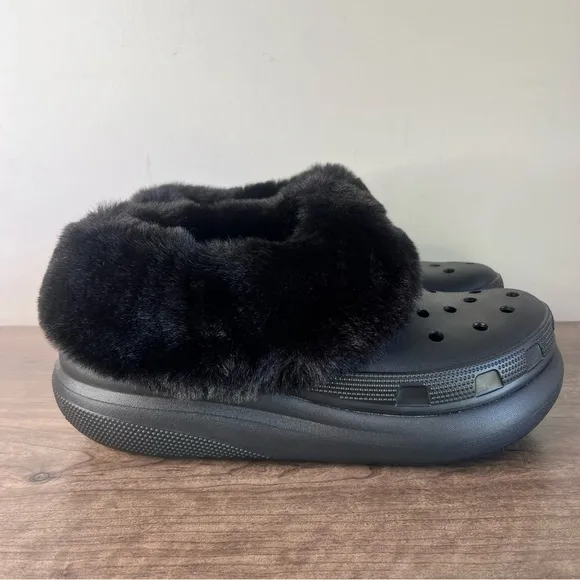 CROCS Furever Crush Womens Black Clog Size 10 or 8 #B1881