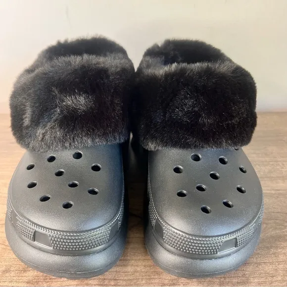 CROCS Furever Crush Womens Black Clog Size 10 or 8 #B1881