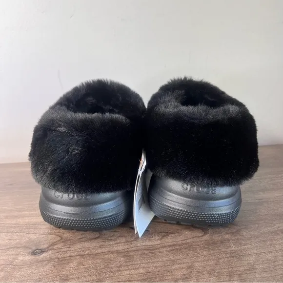 CROCS Furever Crush Womens Black Clog Size 10 or 8 #B1881