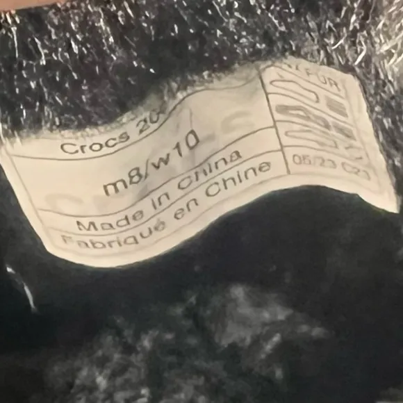 CROCS Furever Crush Womens Black Clog Size 10 or 8 #B1881