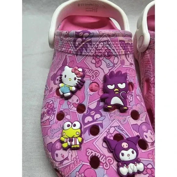 Crocs Hello Kitty and Friends Classic Clog   With Jibbitz- J6- Well Used.