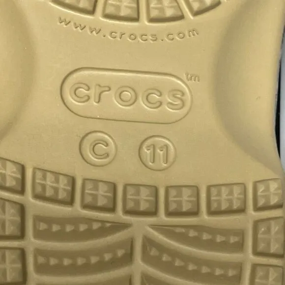 Crocs Kids Classic Tweed Clog 210799-209 Brown Wheat Size 11 New