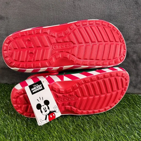 Crocs x Disney Mickey Mouse Christmas Clogs Fuzzy Lined Holiday Fun NWT Mens 11