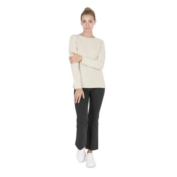 Crown of Edinburgh Cashmere Womens Boat Neck Sweater COE 0015 CREAM